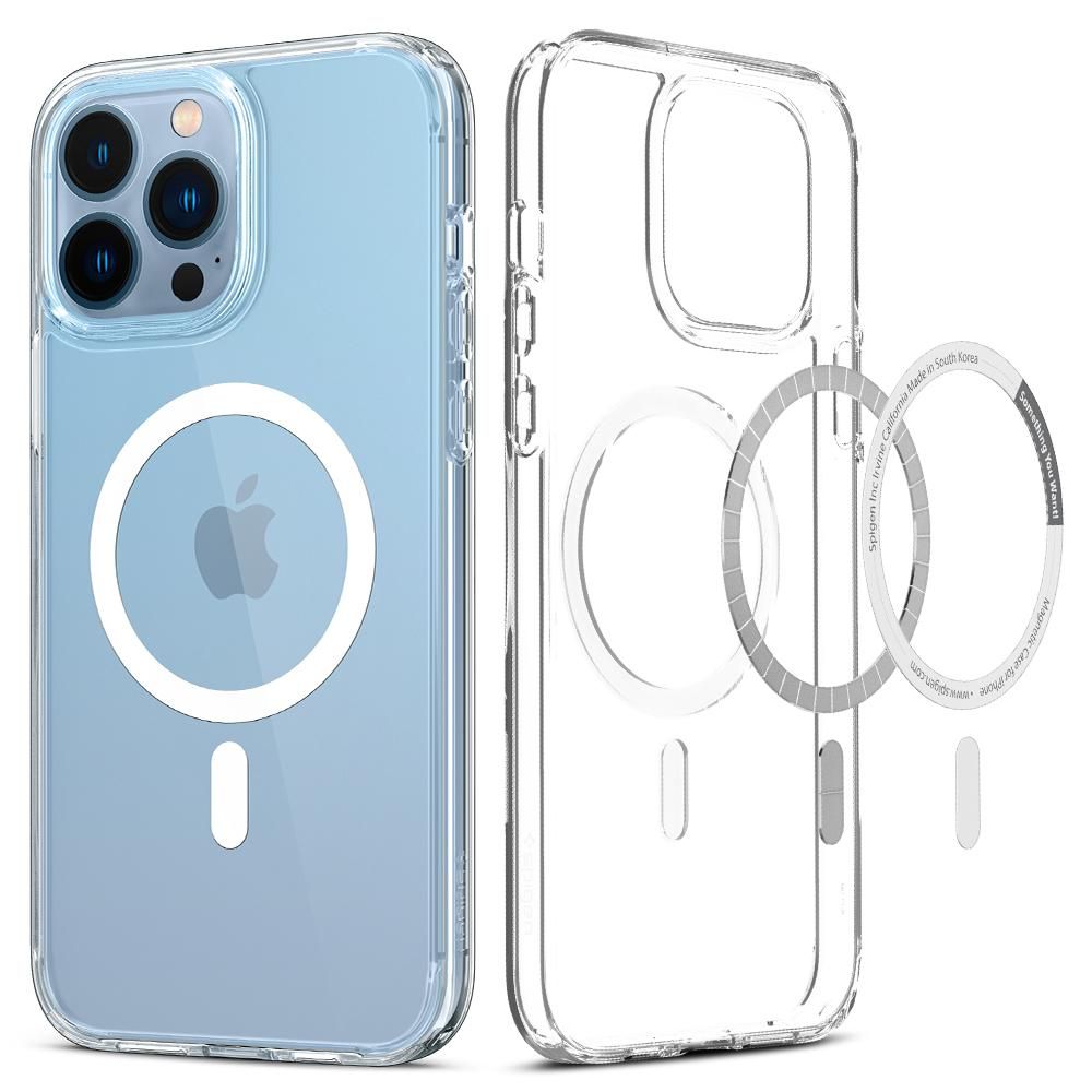 Spigen Ultra Hybrid Mag dėklas su MagSafe iPhone 13 Pro Max - baltas