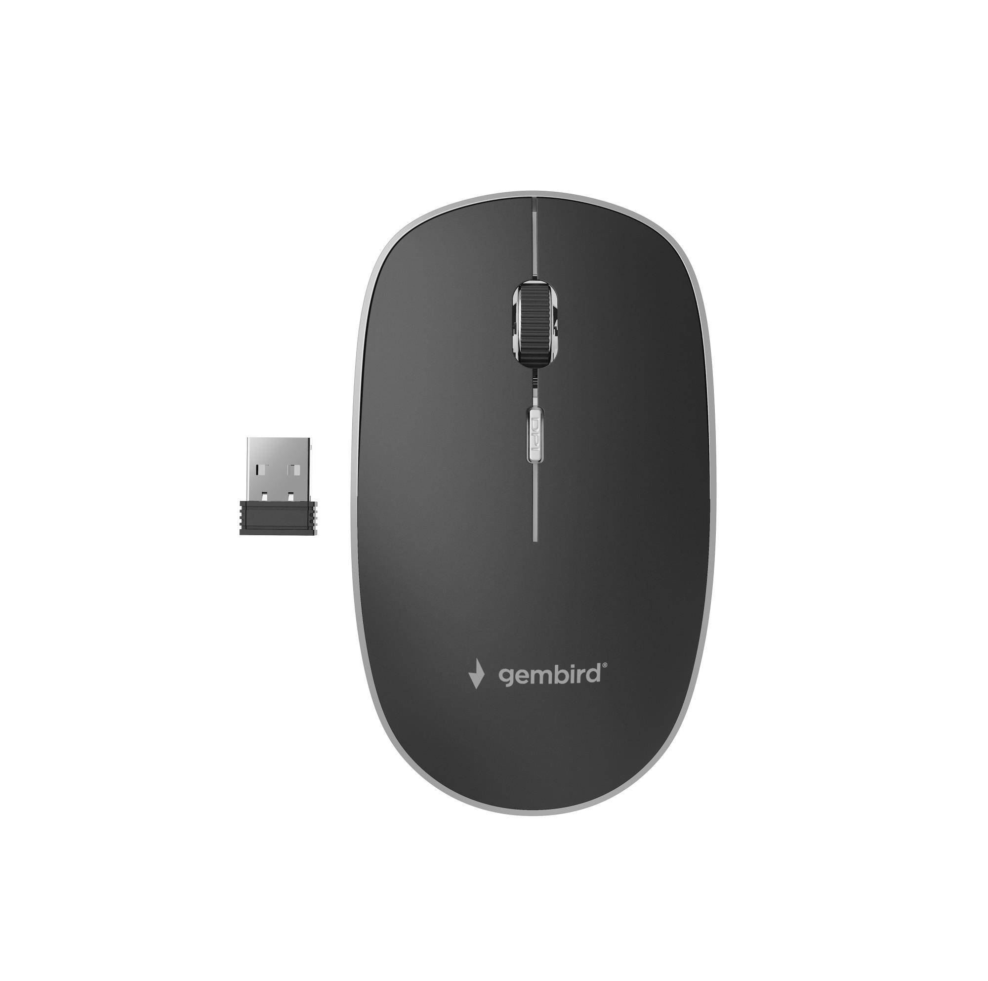 Pelė USB Optinis WRL JUODAS/Tylus MUSW-4BS-01 GEMBIRD