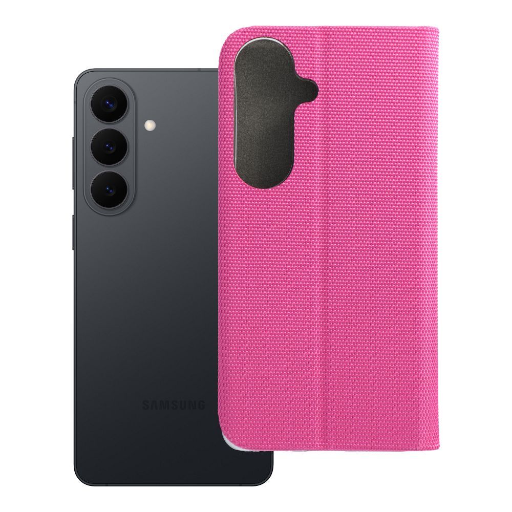 SENSITIVE knyginis dėklas telefonui SAMSUNG S26 šviesiai rožinis