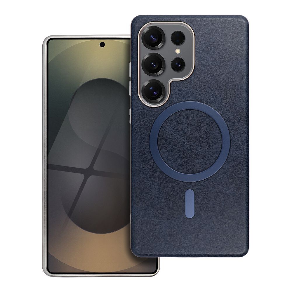 GENTLEMAN MAG COVER magnetinis dėklas telefonui, suderinamas su MagSafe, skirtas SAMSUNG A36, tamsiai mėlynas