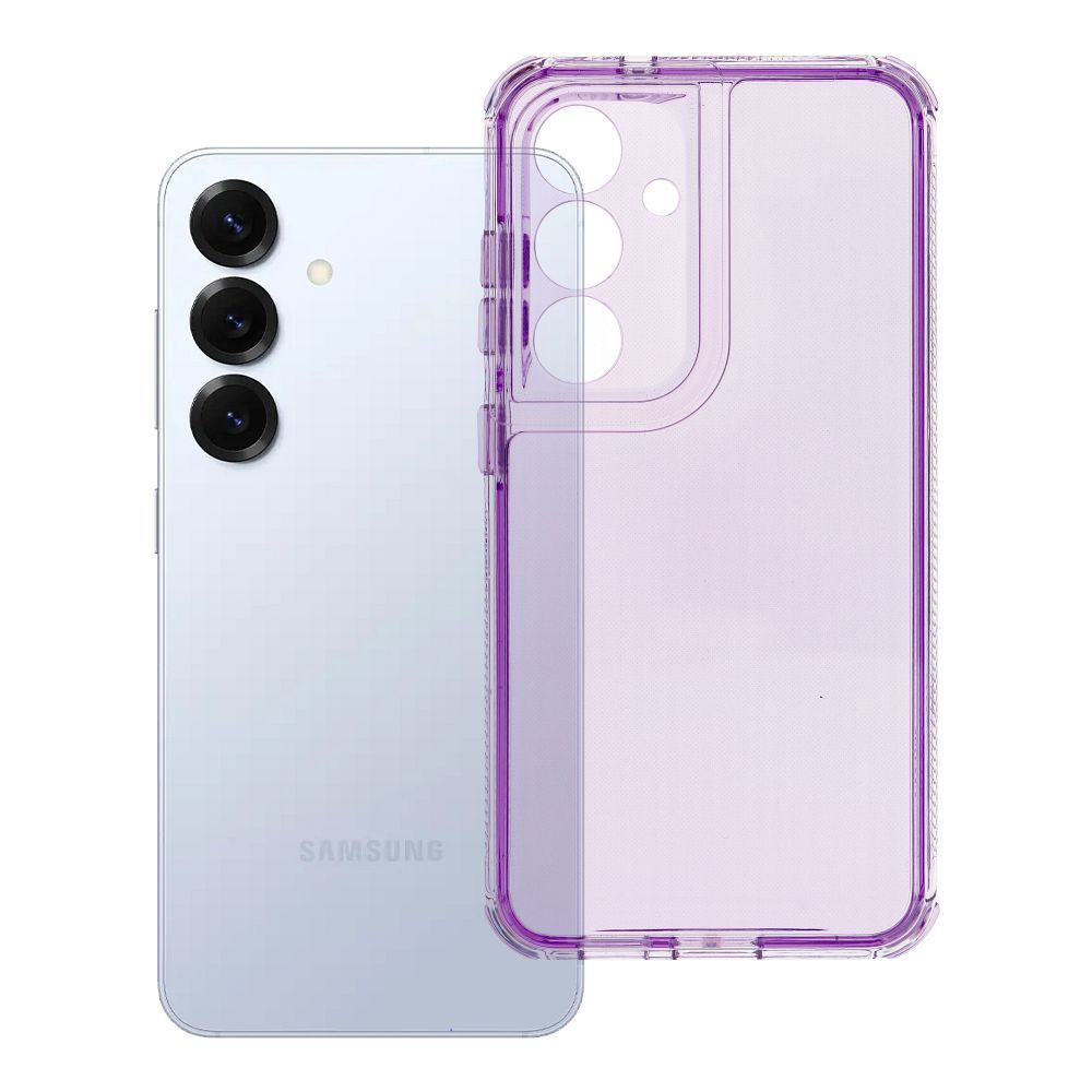 MATRIX CLEAR dėklas telefonui SAMSUNG S25 šviesiai violetinis