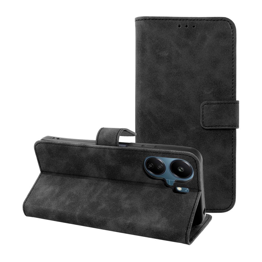 TENDER knygos tipo dėklas telefonui XIAOMI Redmi 13C / POCO C65 juodas