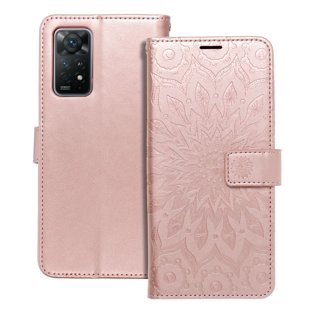MEZZO Dėklas telefonui XIAOMI Redmi Note 11 Pro / 11 Pro 5G mandala rožinio aukso spalvos