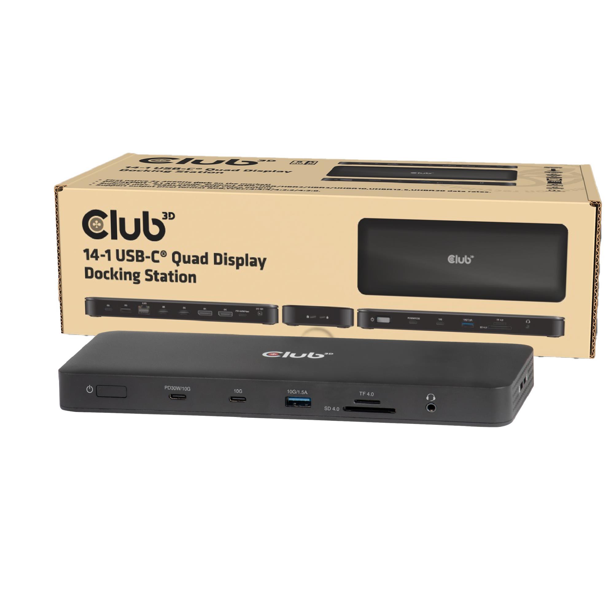 Club3D CSV-2540 prijungimo stotelė USB-C 150W 14in1
