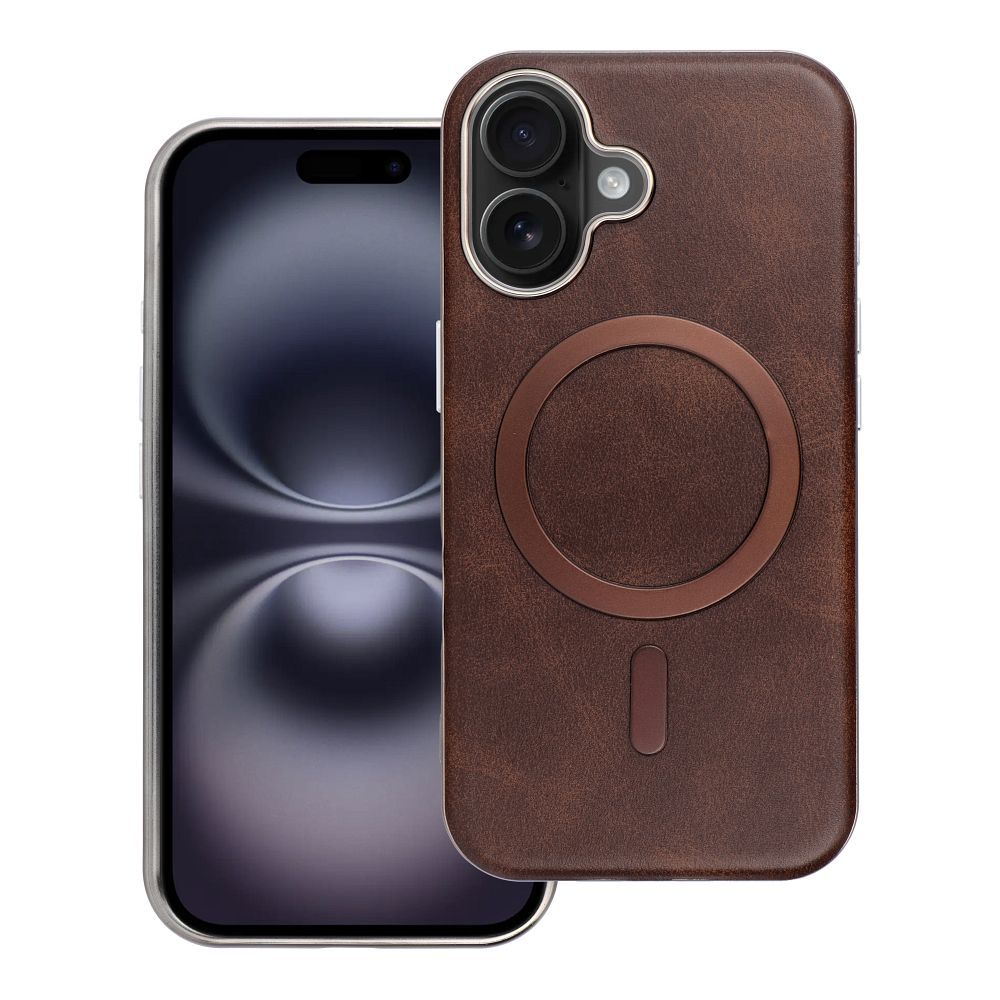 GENTLEMAN MAG COVER Dėklas telefonui suderinamas su MagSafe IPHONE 16 PRO rudas
