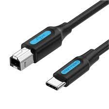 USB 2.0 spausdintuvo kabelis, vyriškas C tipo į vyrišką B tipo, 2 m