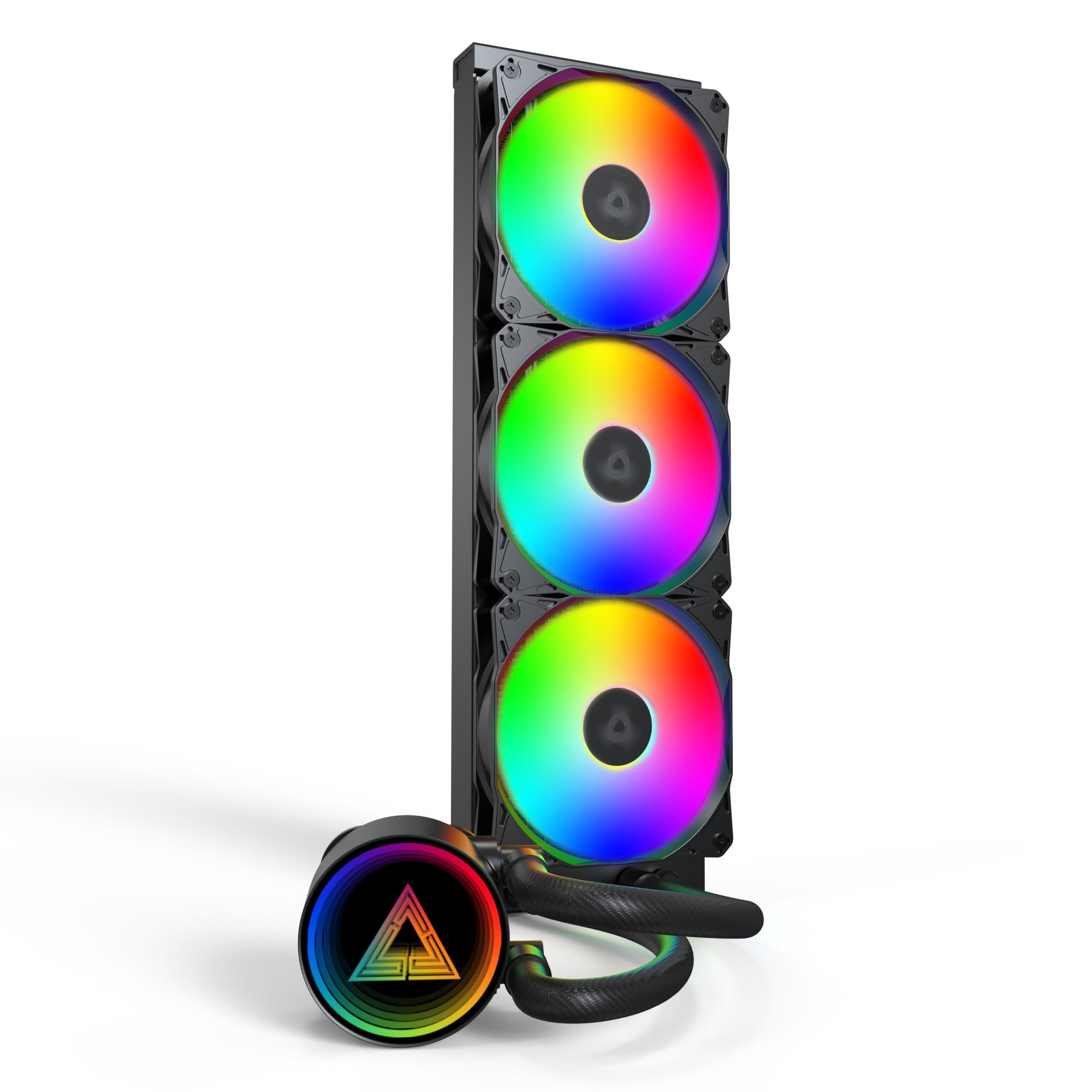 Procesoriaus aušintuvas Montech Lightflow ARGB 360 juodas