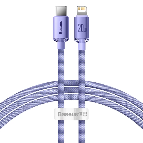 USB laidas Baseus CAJY000205 violetinis Type-C / Lightning 200cm (iki 20W)