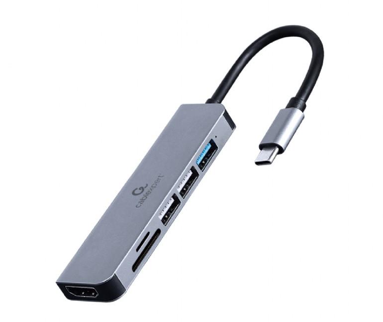 Gembird USB-C į HDMI/USB3 6in1 adapteris