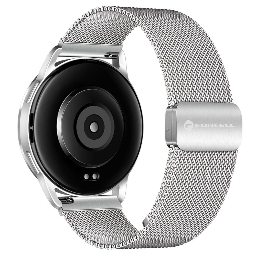 FORCELL F-DESIGN FS11 magnetinis nerūdijančio plieno dirželis SAMSUNG laikrodžiui 20 mm sidabrinis