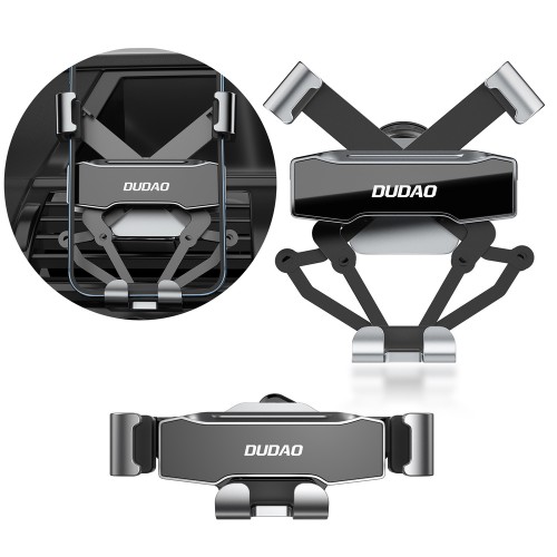 Automobilinis laikiklis Dudao F11Pro juodas (nemagnetinis / oro groteles)