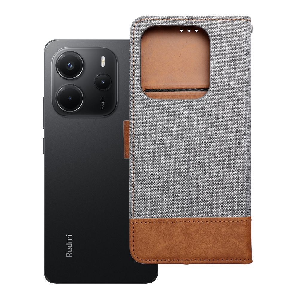 JEANS Book dėklas telefonui Xiaomi Redmi Note 14 5G pilkas