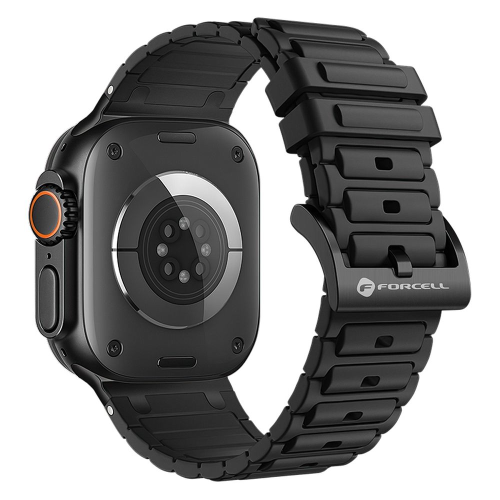 Ремешок для Apple Watch Forcell F-Design FA06 силикон с отверстиями 42 / 44 / 45 / 49 мм чёрный