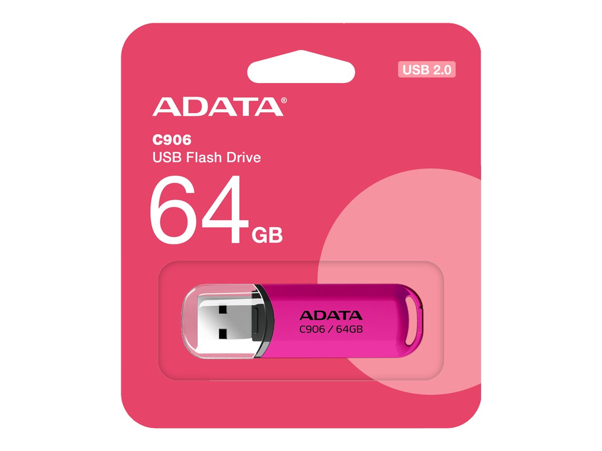 ADATA 64GB USB atmintinė Classic C906 rožinė