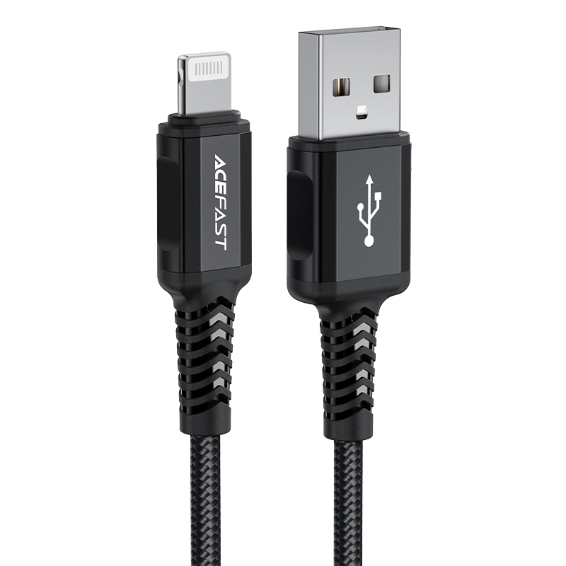 Acefast MFI USB - Lightning кабель 1.8m, 2.4A чёрный (C4-02 A Black)