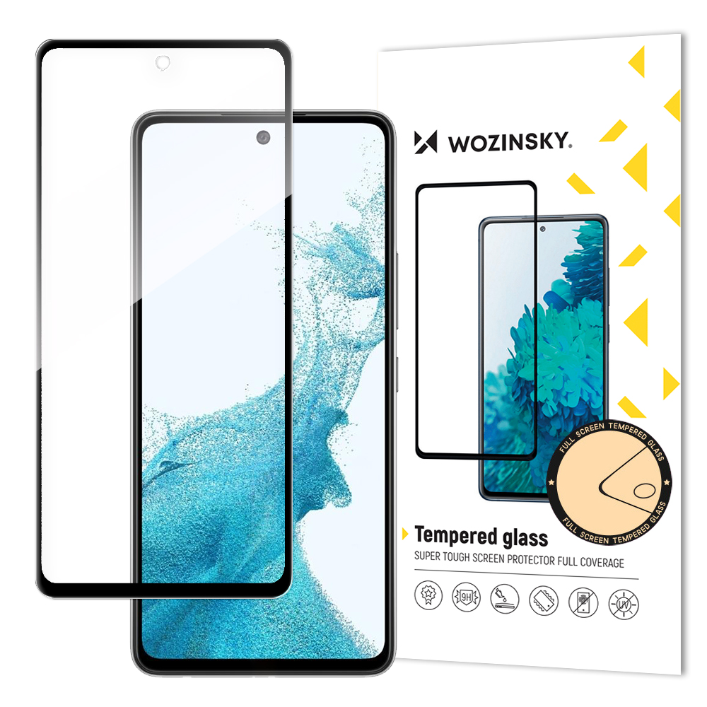 Wozinsky Itin tvirtas pilnas klijų grūdintas stiklas pilnas ekranas su rėmeliu dėklui draugiškas Samsung Galaxy A53 5G juodas