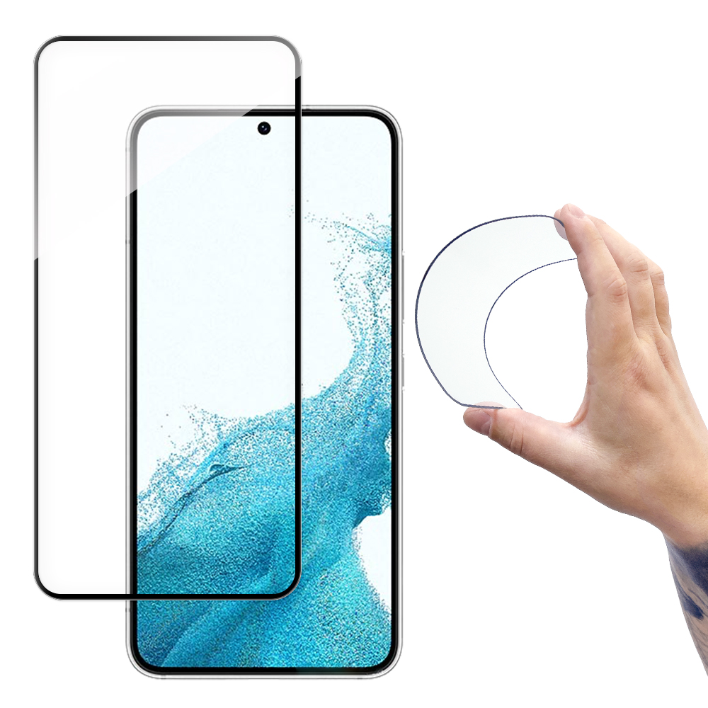 Wozinsky pilnas padengimas Flexi Nano stiklo plėvelė grūdintas stiklas su rėmeliu Samsung Galaxy S22 + (S22 Plus) skaidrus