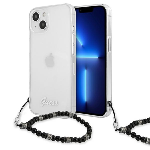 Guess GUHCP13MKPSBK iPhone 13 6.1" Permatomas kietas dėklas Juodas Perlas