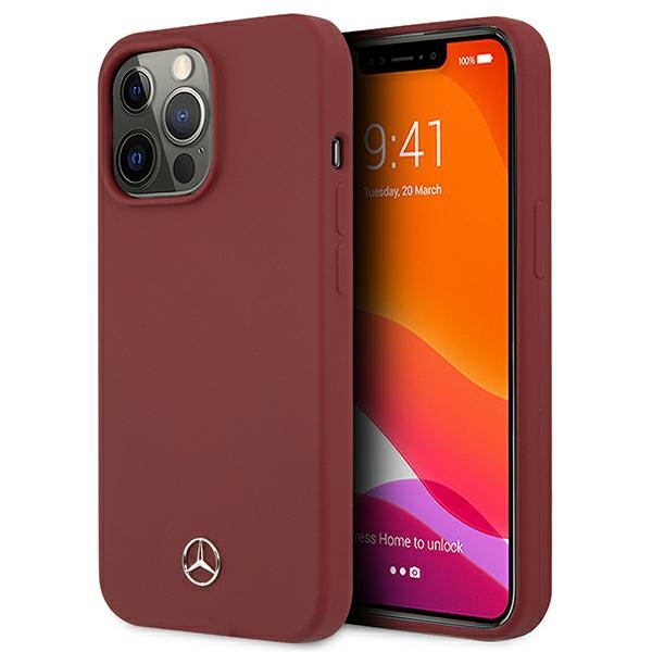 Mercedes Silikoninė Linija Dėklas iPhone 13 Pro / iPhone 13 - Raudonas