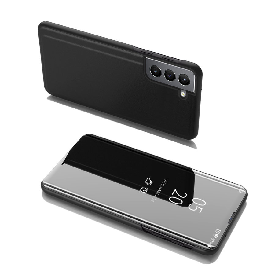 Clear View Case atverčiamas dėklas Samsung Galaxy S22 + (S22 Plus) juodas