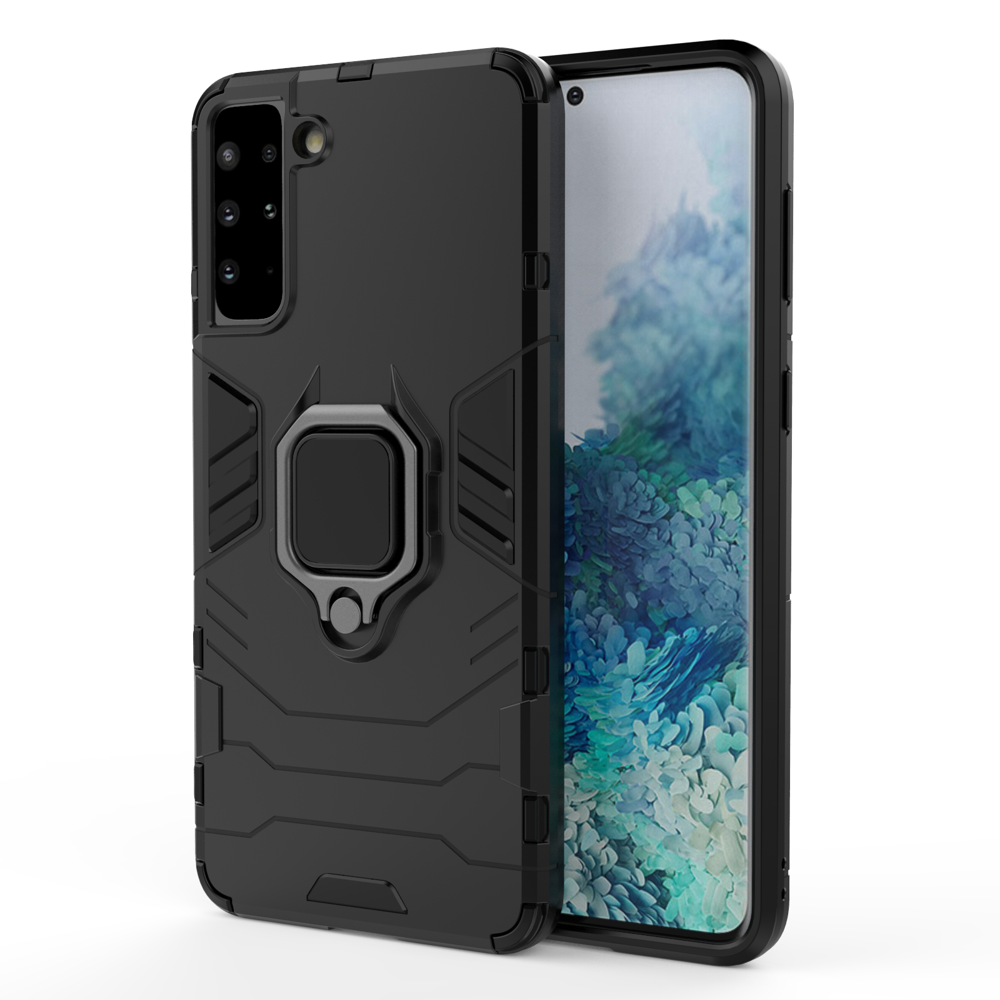 Ring Armor tvirtas hibridinis dėklas telefonui su magnetiniu laikikliu Samsung Galaxy S22+ (S22 Plus) juodas