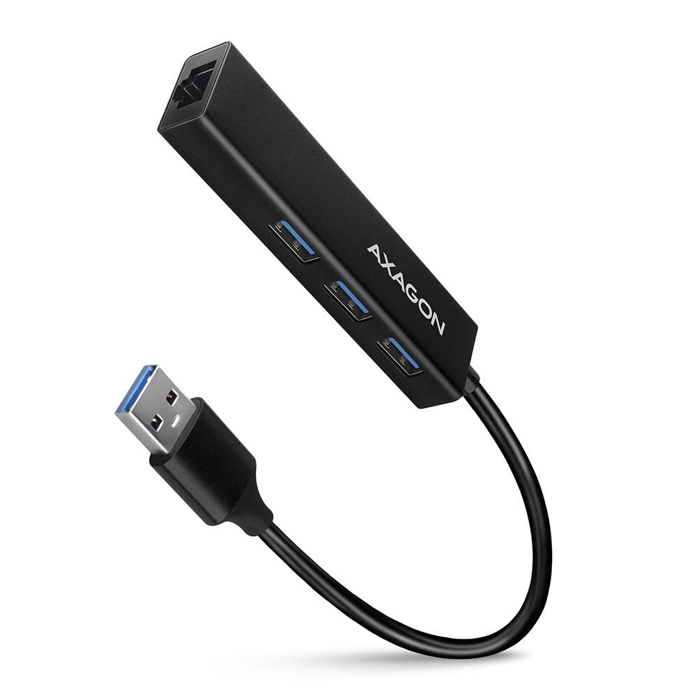 USB3.2 šakotuvas 3 prievadų su LAN 0.2m HMA-GL3A Axagon