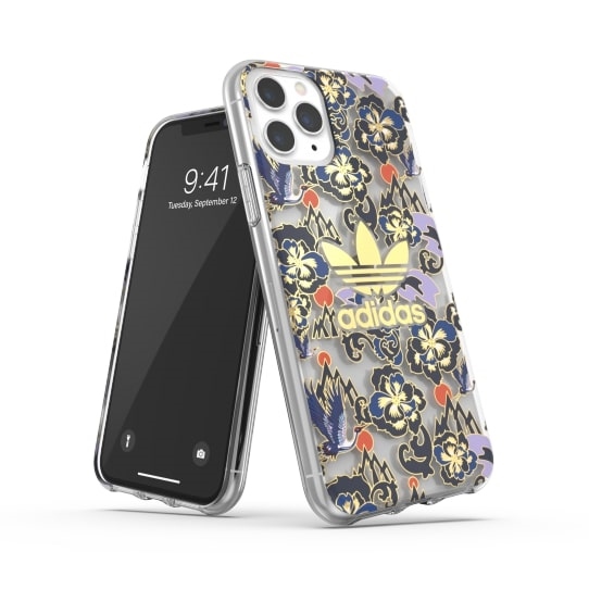 Adidas OR Clear Case CNY AOP dėklas iPhone 11 Pro – auksinis