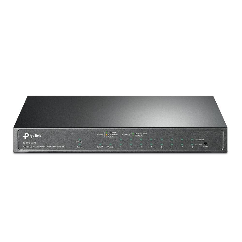 TP-Link komutatorius stalinis 9x1GbE 1xSFP PoE+ 123W TL-SG1210MPE