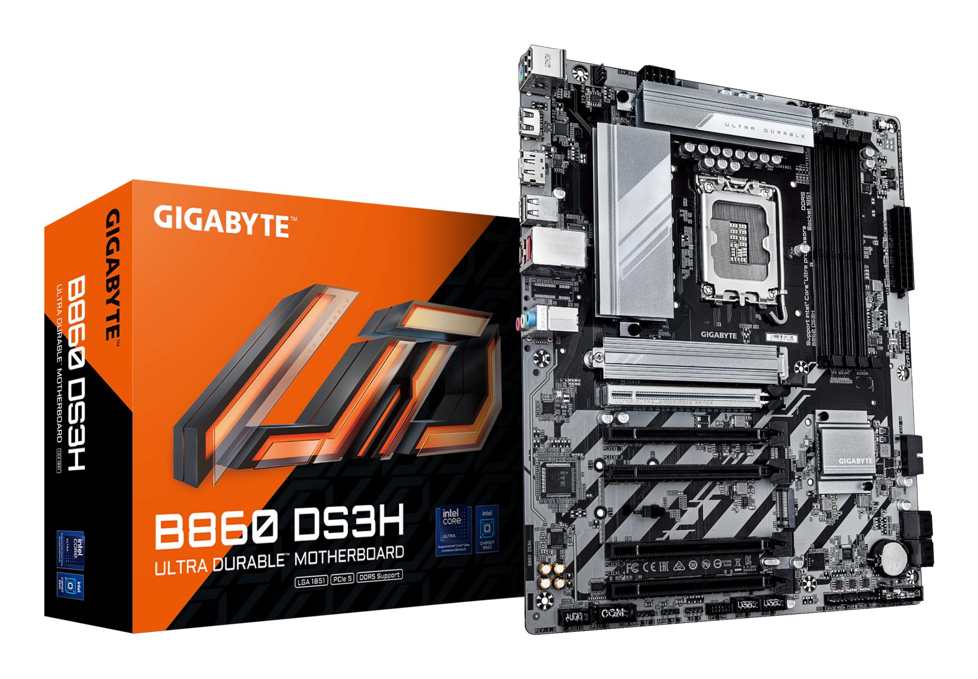 GIGABYTE B860 DS3H LGA1851 pagrindinė plokštė 4xDDR5