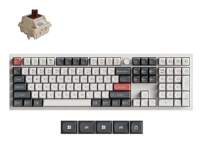 Belaidė klaviatūra KEYCHRON Q6 Ultra White Q6U-P3