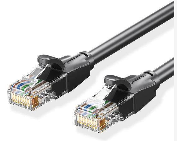 Tinklo laidas Cat.6 UTP 10m juodas Vention