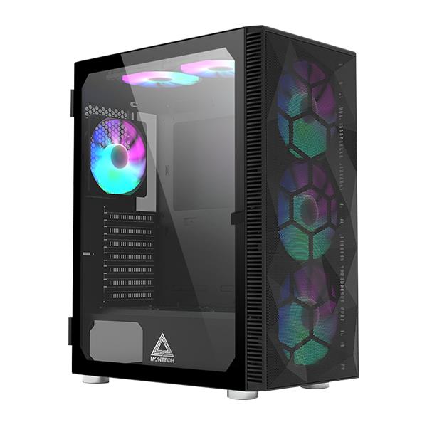 Kompiuterio korpusas Montech X3 Mesh MidiTower juodas