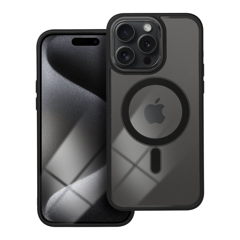 Dėklas telefonui (m) COLOR EDGE MAG COVER, suderinamas su MagSafe skirtas iPhone 15 Pro Max, juodas (m)