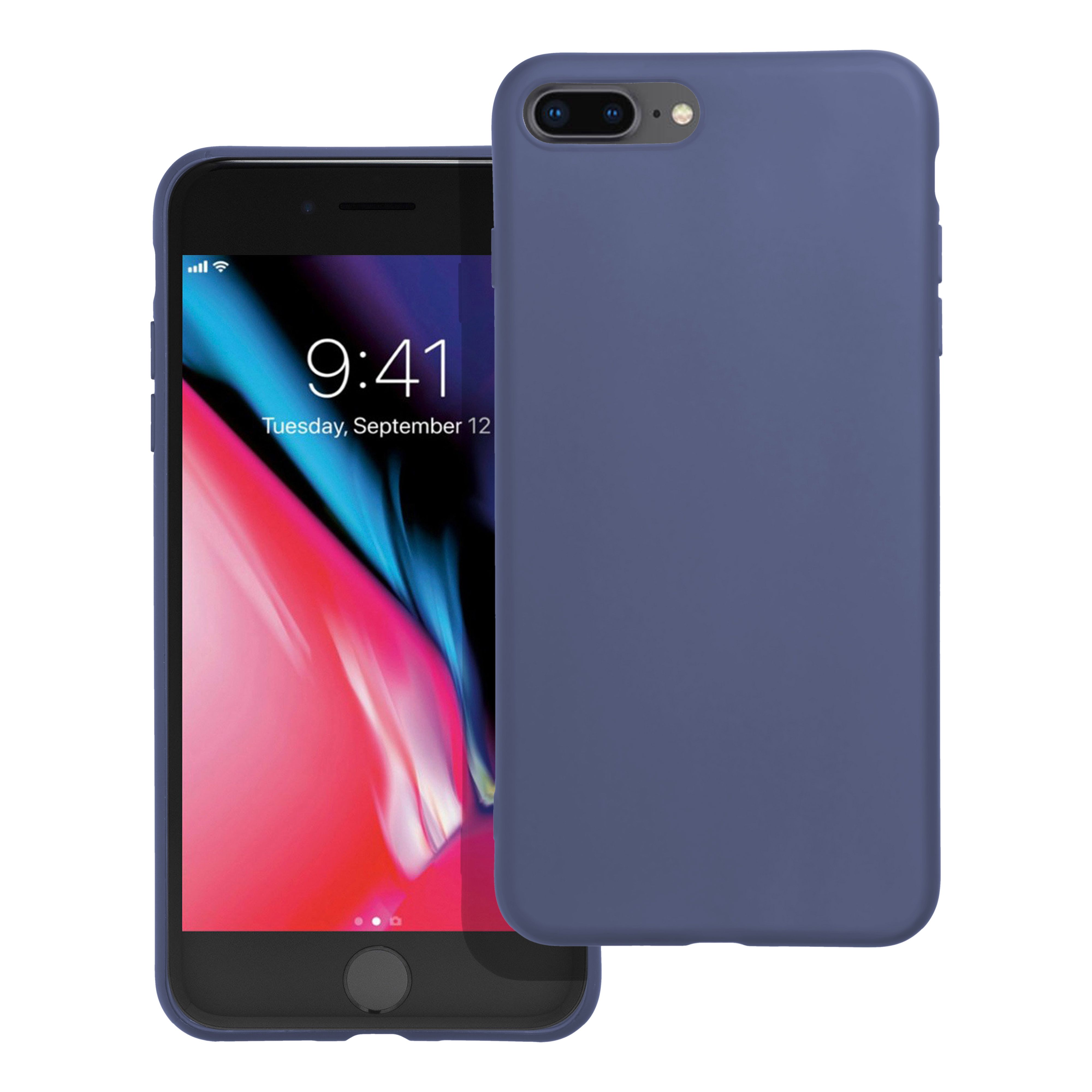 MATT dėklas telefonui IPHONE 7 Plus / 8 Plus mėlynas