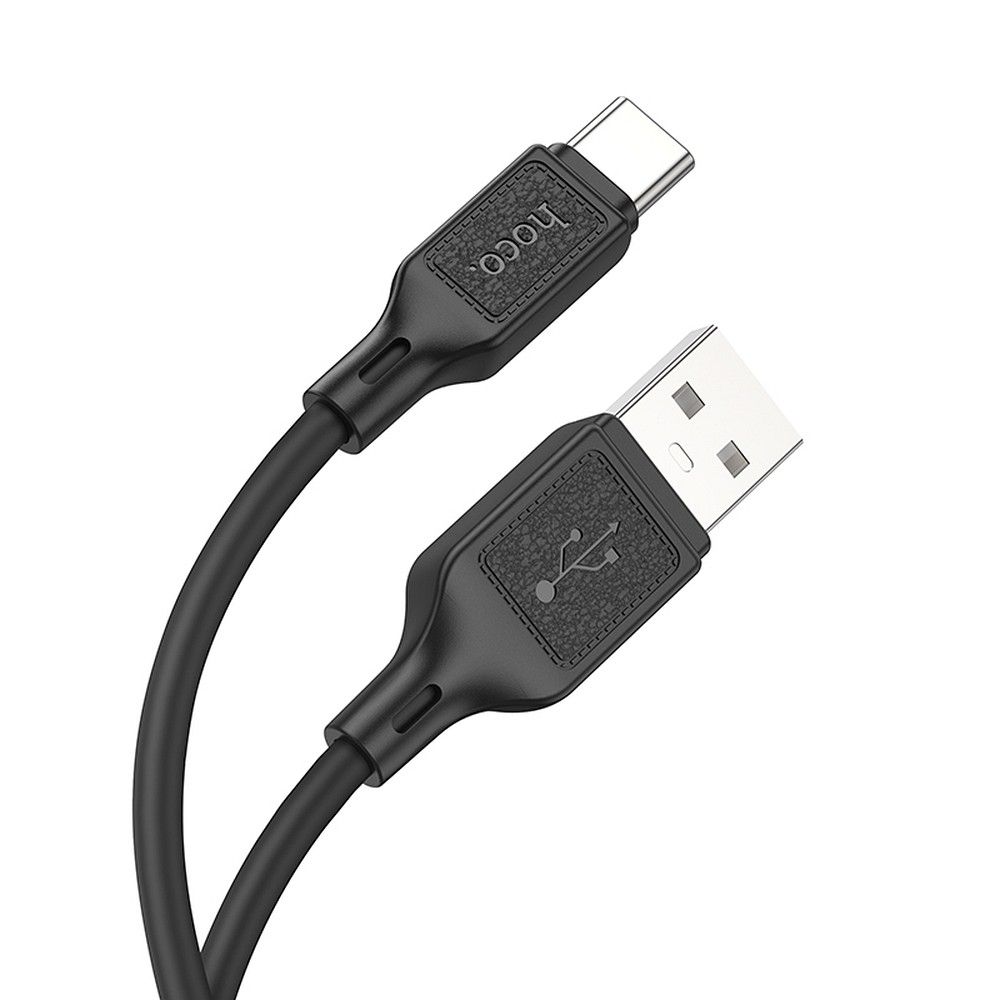 Кабель USB A - USB C Hoco 3A 1 m X90 чёрный