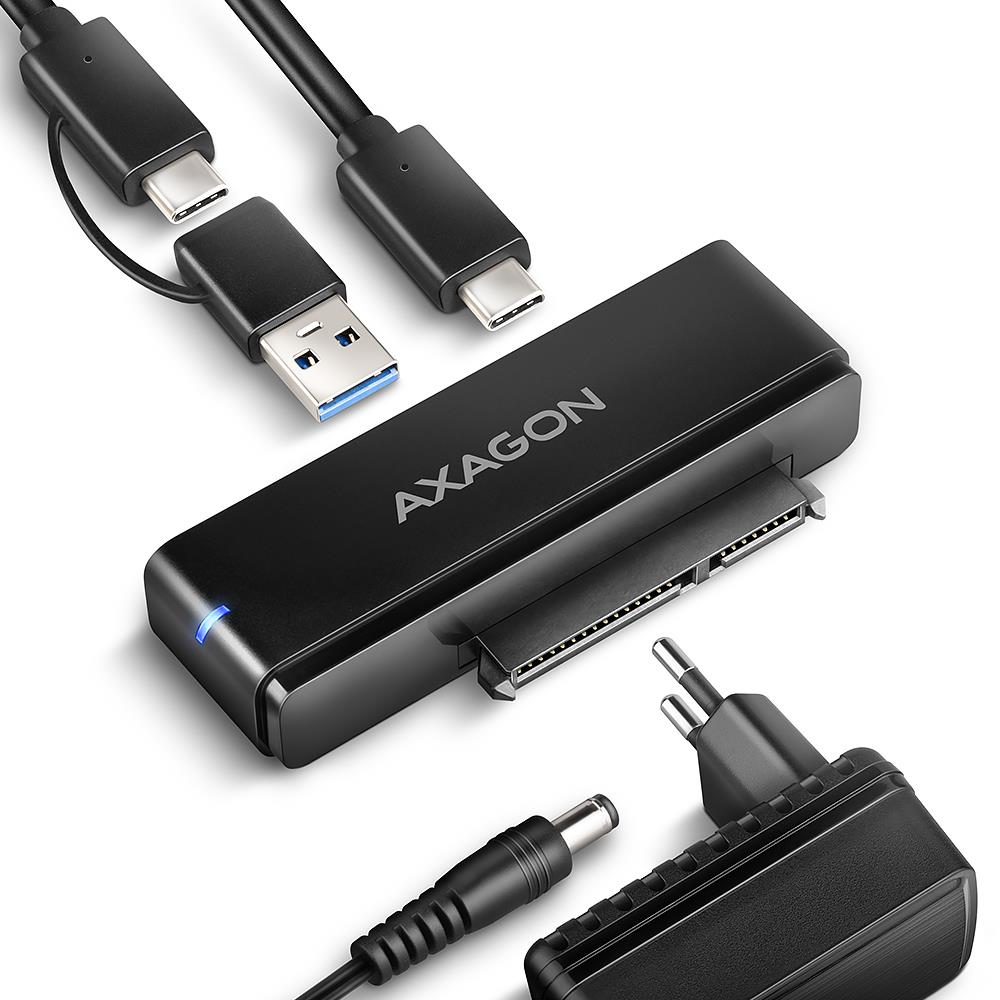 SSD disko USB-C SATA 6G 10Gbps adapteris 0.6m ADSA-FPX Axagon