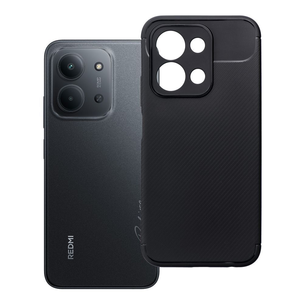 Dėklas CARBON PREMIUM telefonui XIAOMI Redmi 15C juodas
