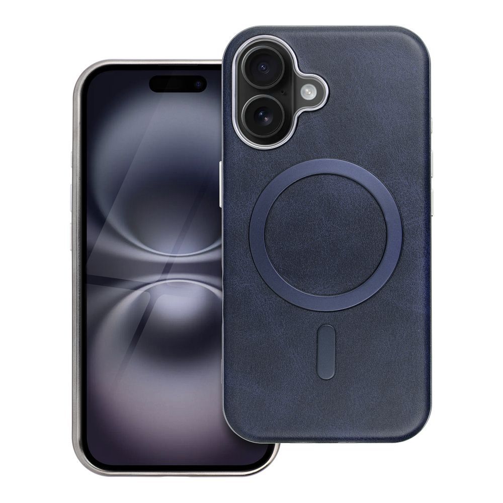 GENTLEMAN MAG COVER Dėklas telefonui, suderinamas su MagSafe IPHONE 16 PRO, tamsiai mėlynas