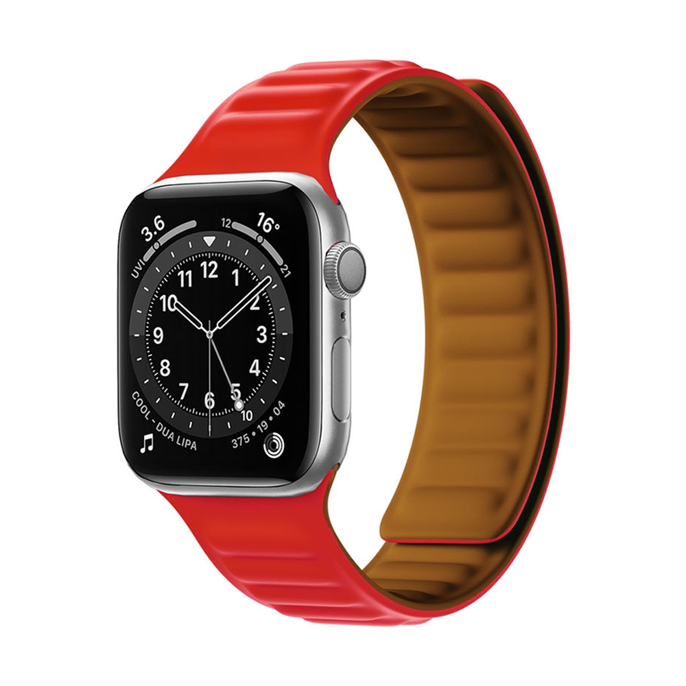 Магнитный ремешок-браслет для Apple Watch 41mm - красный