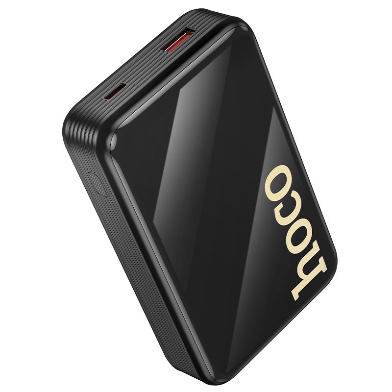 Išorinė baterija Hoco 20000 mAh QC PD 22,5W su integruotais laidais USB C + Lightning Q37A juoda