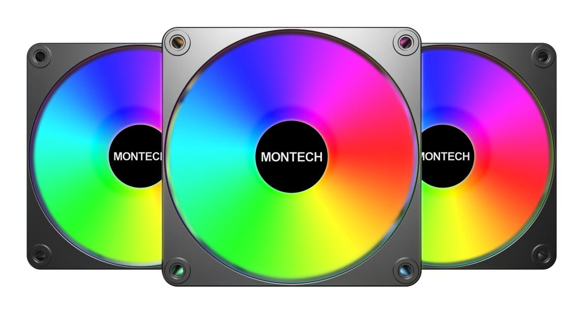 KORPUSO VENTILIATORIUS 120MM GF120 V2/ARGB PWM 3I1(B) MONTECH