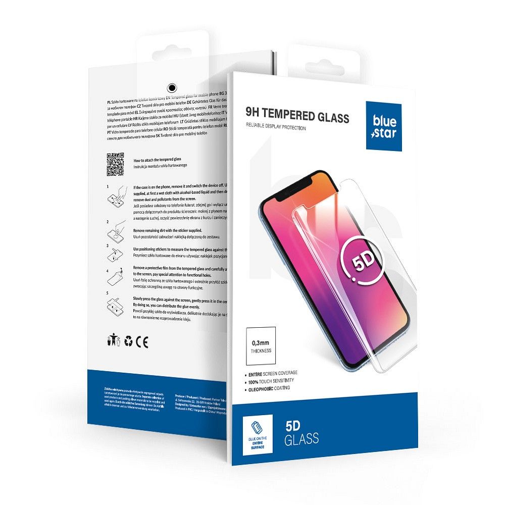 Grūdintas stiklas Xiaomi Redmi Note 15 4G / Note 15 5G Blue Star 5D juodas