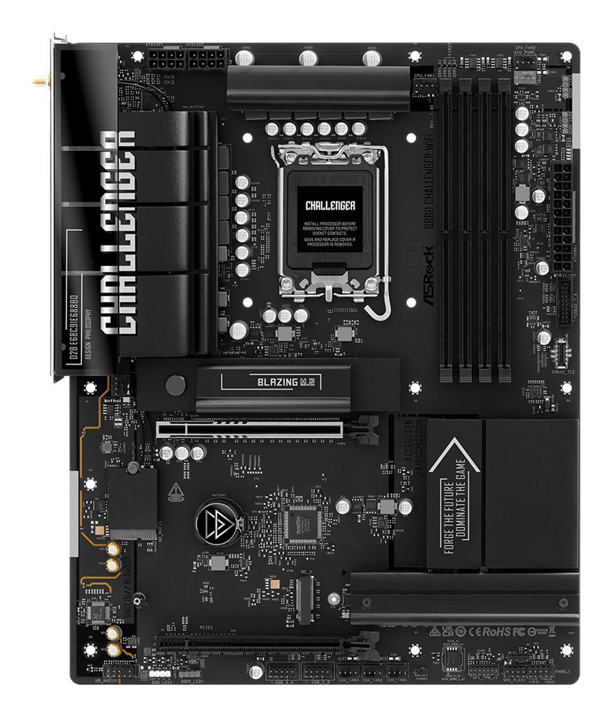 Pagrindinė plokštė ASRock Intel B860 LGA1851 ATX DDR5 Wi-Fi B860 Challenger WiFi