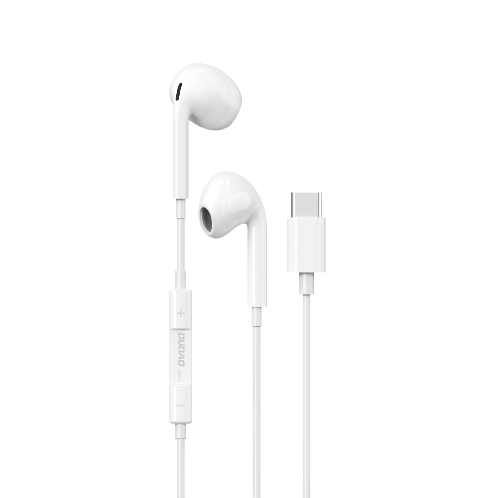Dudao įstatomos ausinės su USB Type-C jungtimi baltos (X14PROT)