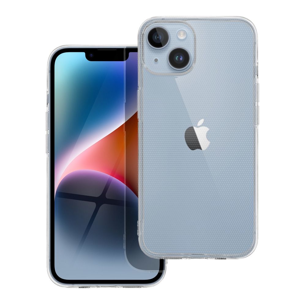 Permatomas 2 mm dėklas telefonui IPHONE 14 (su kameros apsauga)