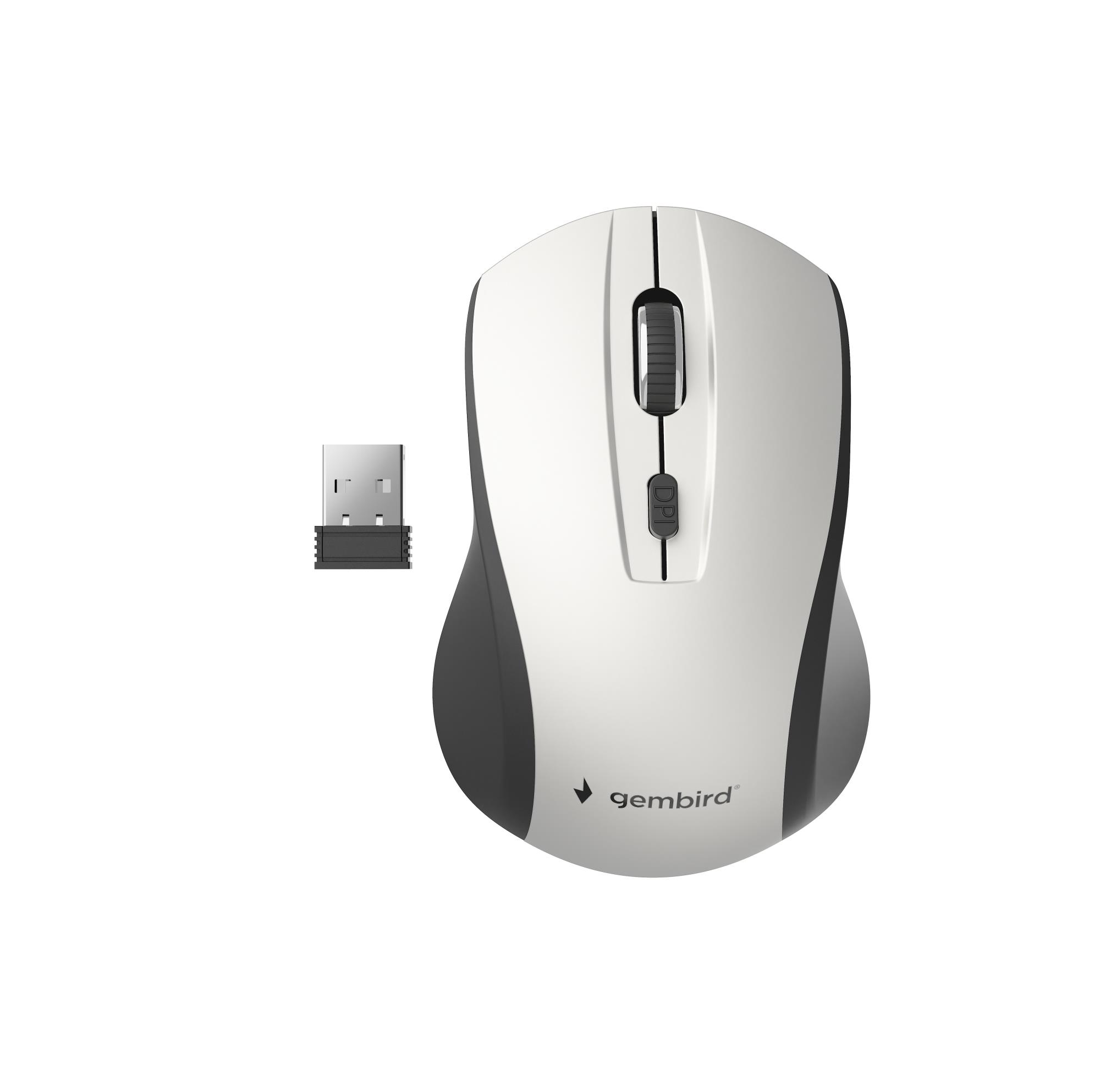 Gembird USB belaidė optinė pelė juoda/sidabrinė MUSW-4B-02-BS