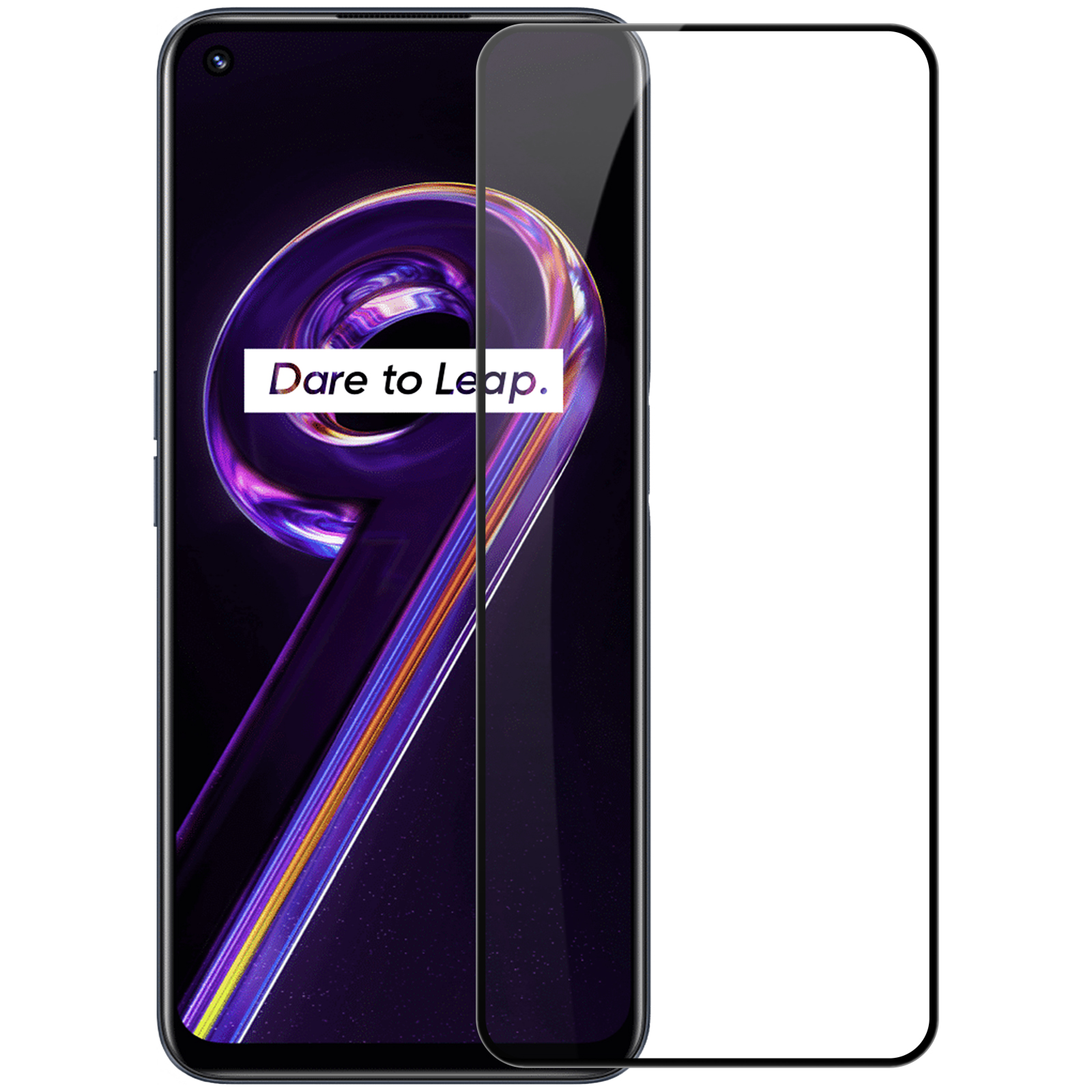 Nillkin CP+PRO itin plonas pilno ekrano grūdintas stiklas su 0.2 mm rėmeliu 9H Realme 9 Pro juodas