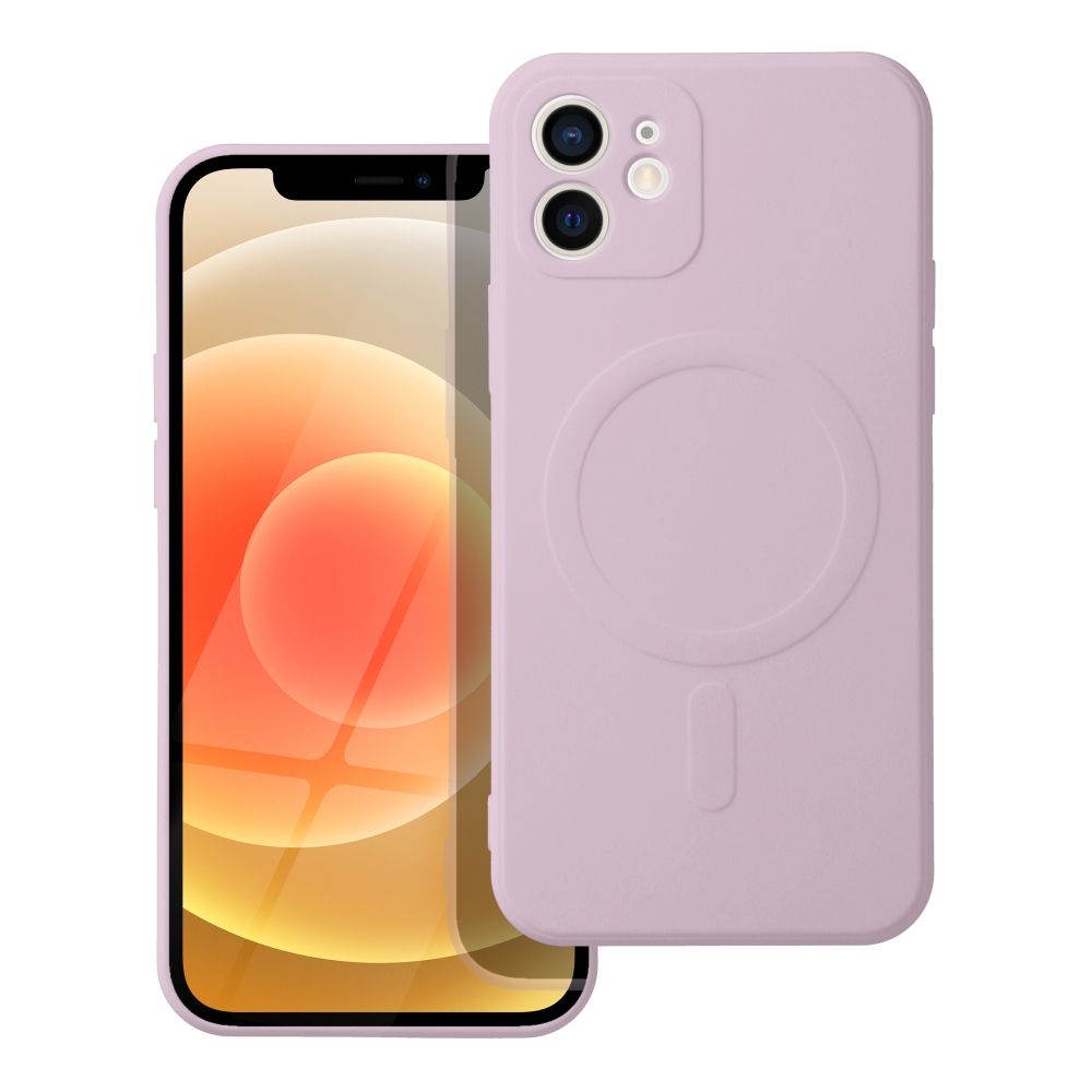 Silikoninis Mag Cover dėklas suderinamas su MagSafe IPHONE 12 Mini rožinis