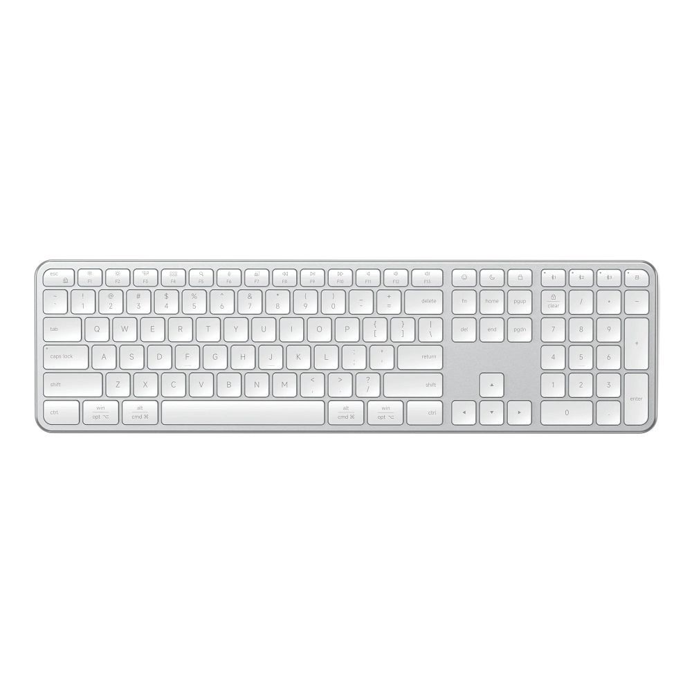 Satechi Slim EX3 belaidė QWERTY klaviatūra Mac / PC, ST-KEX3S-EN, sidabrinė