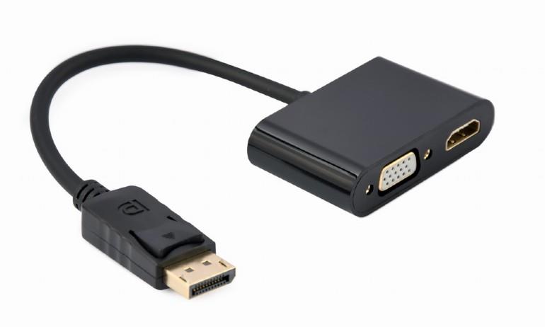Adapteris GEMBIRD DisplayPort į HDMI/VGA A-DPM-HDMIFVGAF-01